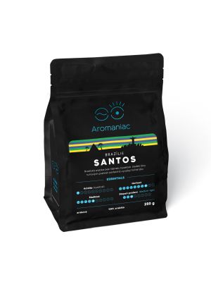 Aromaniac, Santos, Brazílie, Čerstvá mletá káva, 100% arabika